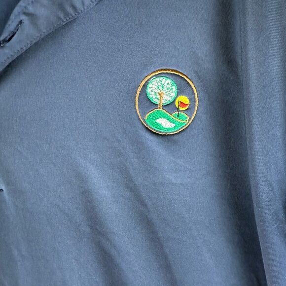 Adidas Golf Polo Shirt Men’s Large Blue Yellow Striped Short Sleeve Performance - Picture 3 of 7